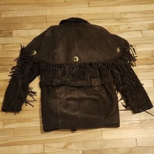 Brown Fringe Leather Jacket